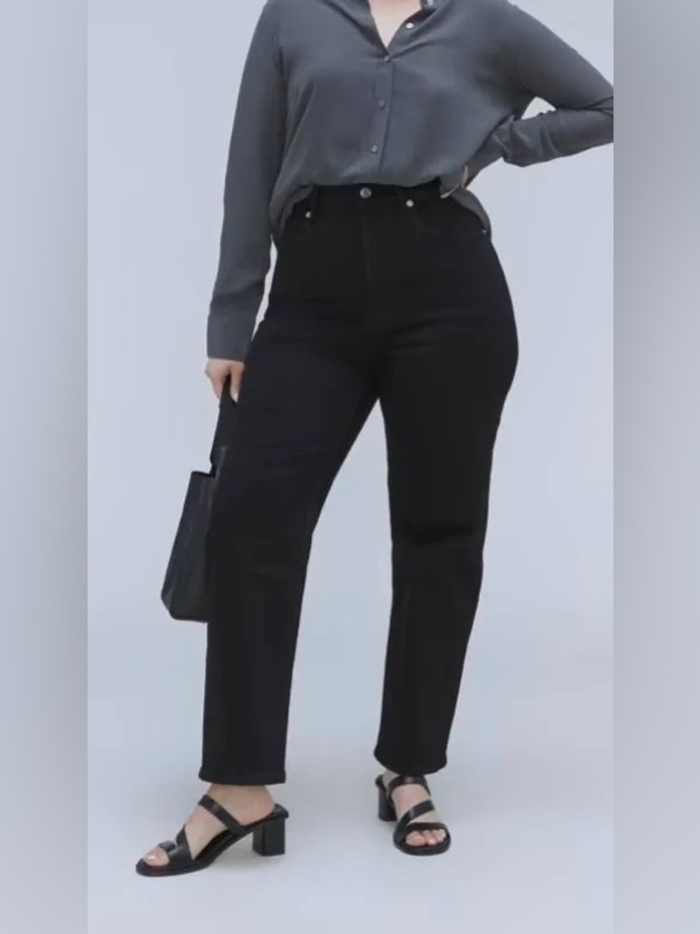 NWT Everlane Women’s Curvy Way-High Black Jeans, Size 31 Regular